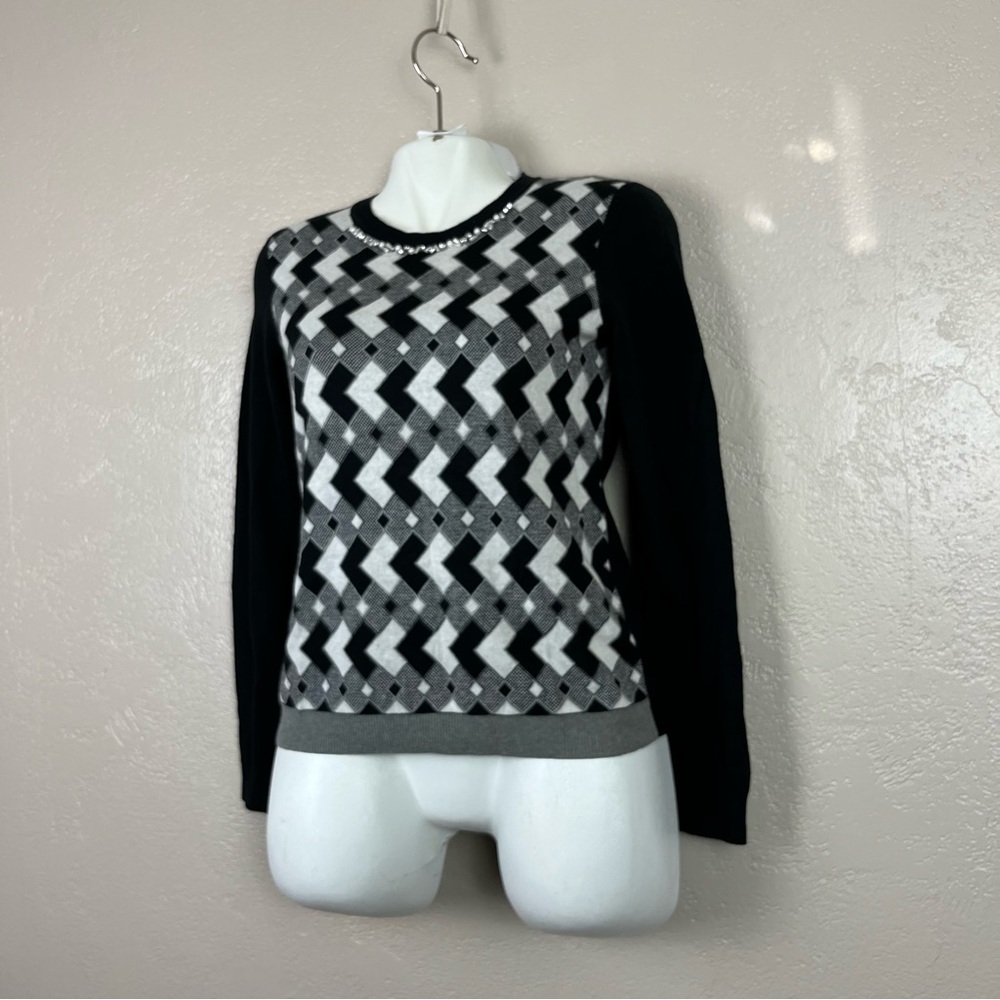 5 for $30 Preston &‎ York long sleeve black white sweater size small - Picture 4 of 16